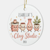Personalisiertes Töpferei-Studio Keramik Ornament (Links)