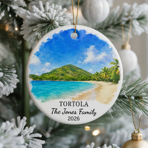 Personalisiertes Tortola-Keramik-Ornament, Benutze Keramik Ornament