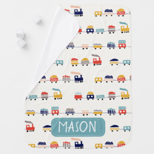 Personalisiertes Train Baby Blanket Babydecke