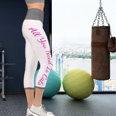 Personalisiertes Training für Haustiere rosa grau Capri Leggings