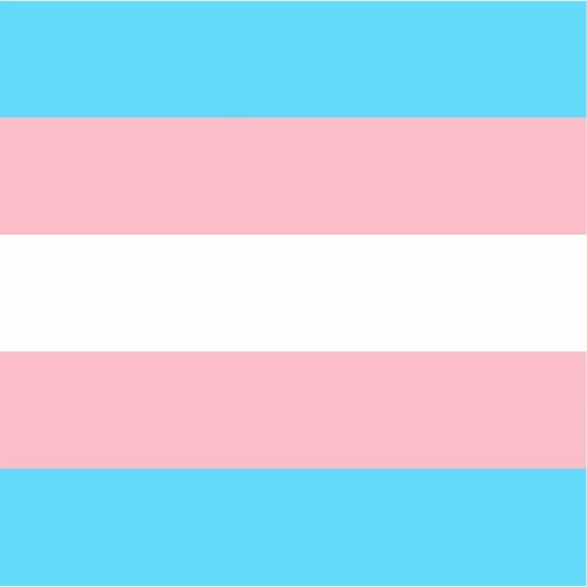 Personalisiertes Transgender-Flag Aufkleber (Vorderseite)