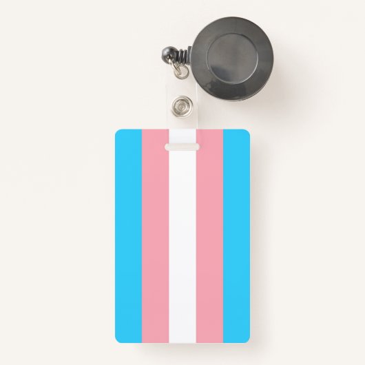 Personalisiertes Transgender-Flag Ausweis (Vorderseite mit Rechteck)