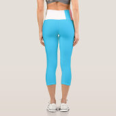 Personalisiertes Transgender-Flag Capri Leggings (Rückseite)