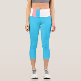 Personalisiertes Transgender-Flag Capri Leggings