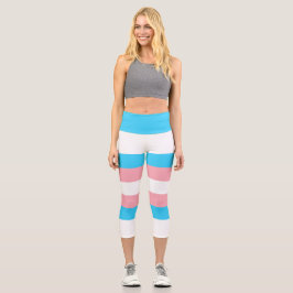 Personalisiertes Transgender-Flag Capri Leggings
