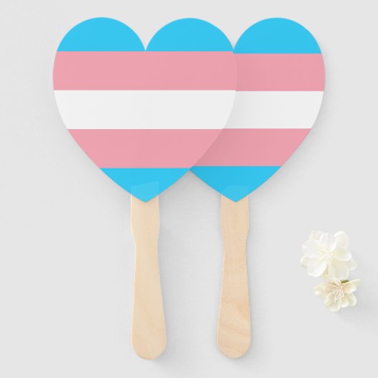 Personalisiertes Transgender-Flag Fächer (Vorne und Hinten)