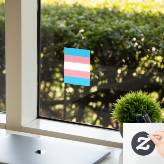 Personalisiertes Transgender-Flag Fensteraufkleber (Büro)