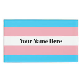 Personalisiertes Transgender-Flag Namenschild
