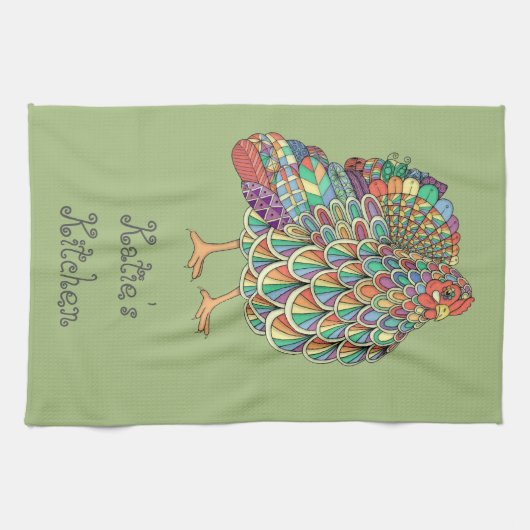 Personalisiertes Traumhuhn-Küchen-Tuch Geschirrtuch (Horizontal)