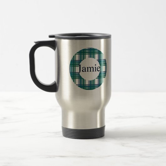 Personalisiertes Travel Mug mit PATH-Muster Reisebecher (Links)