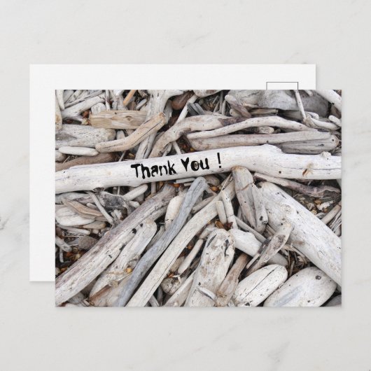 Personalisiertes Treibholz Postkarte (Vorne/Hinten)