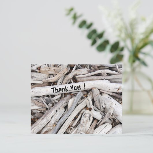 Personalisiertes Treibholz Postkarte (Stehend Vorderseite)