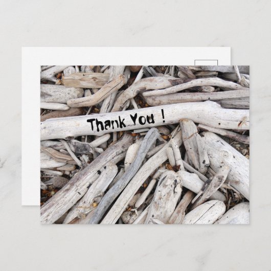 Personalisiertes Treibholz Postkarte (Vorne/Hinten)