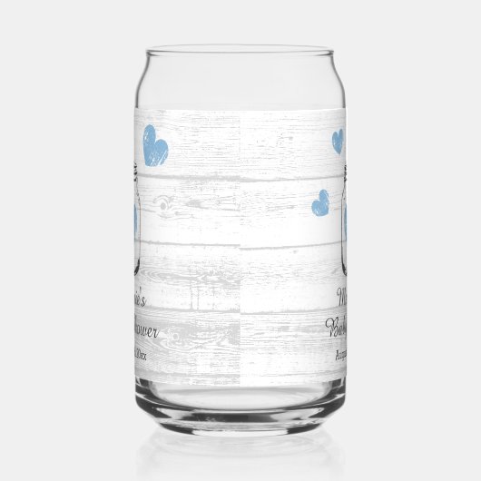 Personalisiertes trendiges Baby Duschbad Party kan Dosenglas (Rechts)