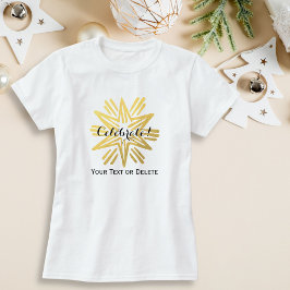 Personalisiertes Trendy Gold Festival T-Shirt