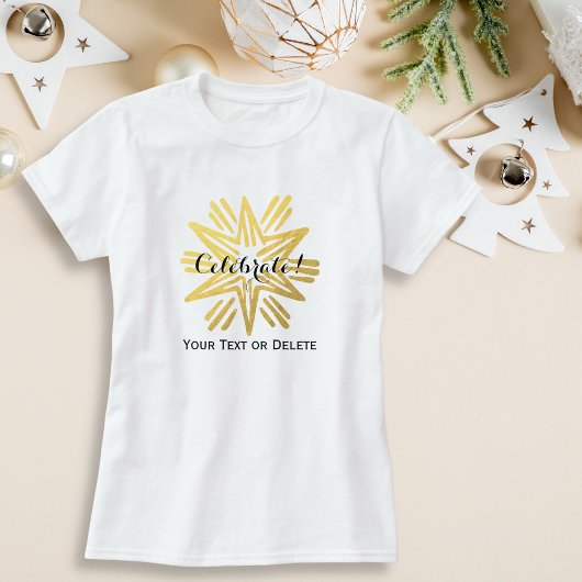 Personalisiertes Trendy Gold Festival T-Shirt