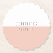 Personalisiertes Trendy Moderne Elegante einfache Untersetzer (Vorderseite)