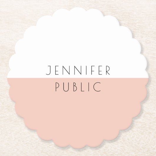 Personalisiertes Trendy Moderne Elegante einfache Untersetzer (Vorderseite)