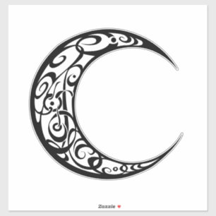 Personalisiertes Tribal Moon Symbol Aufkleber
