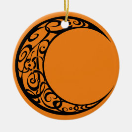 Personalisiertes Tribal Moon Symbol Keramik Ornament