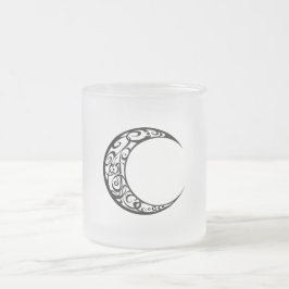Personalisiertes Tribal Moon Symbol Mattglastasse