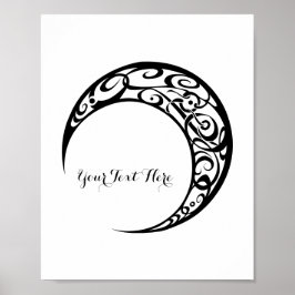 Personalisiertes Tribal Moon Symbol Poster