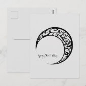 Personalisiertes Tribal Moon Symbol Postkarte (Vorne/Hinten)
