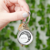 Personalisiertes Tribal Moon Symbol Schlüsselanhänger (Hand)