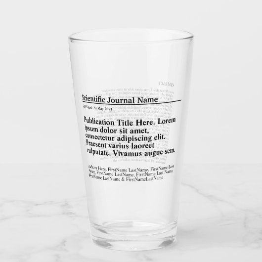 Personalisiertes Trinkglas Glas (Vorderseite)