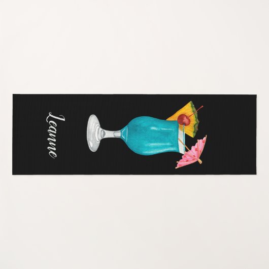 Personalisiertes Tropengetränk Yogamatte (Vorderseite (Horizontal))