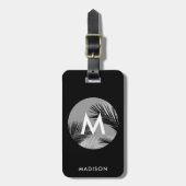 Personalisiertes Tropenmonogramm Gepäckanhänger (Vorderseite vertikal)
