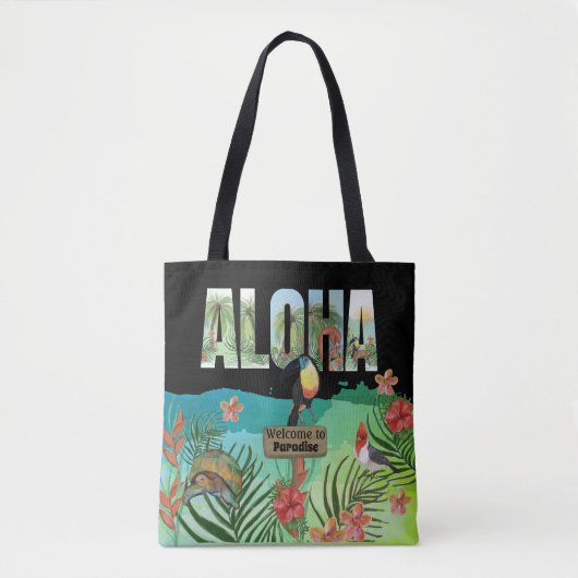 Personalisiertes Tropenparadies Aloha Tasche (Vorderseite)