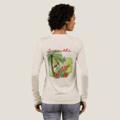 Personalisiertes Tropenparadies Aloha Tri-Blend Shirt (Voller Rückseite)