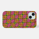 Personalisiertes Tropenparadies Boho Monogram iPhone 15 Hülle (Rückseite (Horizontal))