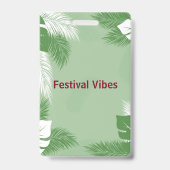 Personalisiertes Tropical Beach Party VIP Access A Ausweis (Back)