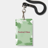 Personalisiertes Tropical Beach Party VIP Access A Ausweis (Back with Lanyard)