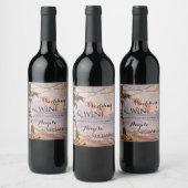 Personalisiertes Tropical Beach Wedding Wine Label Weinetikett (Flaschen)