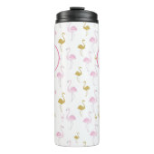 Personalisiertes Tropical Flamingo Travel Mug Thermosbecher (Vorderseite)