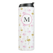 Personalisiertes Tropical Flamingo Travel Mug Thermosbecher (Nach links gedreht)