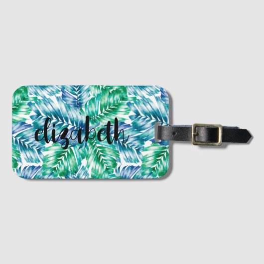 Personalisiertes Tropical Gepäckanhänger (Vorderseite (Horizontal))