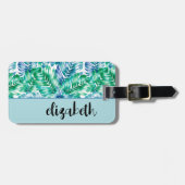 Personalisiertes Tropical Gepäckanhänger (Vorderseite horizontal)