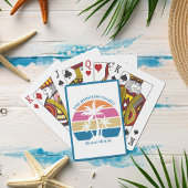 Personalisiertes Tropical Palm Tree Sunset Beach H Spielkarten