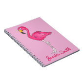 Personalisiertes Tropical Pink Flamingo Bird Noteb Notizblock (Rechte Seite)