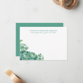 Personalisiertes Tropical Vielen Dank, dass Sie si Mitteilungskarte (Vorderseite/Rückseite Beispiel)