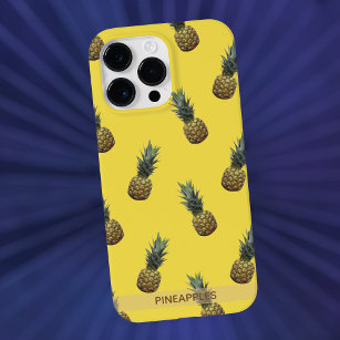 Personalisiertes tropisches Ananas-Muster Case-Mate iPhone 14 Pro Max Hülle
