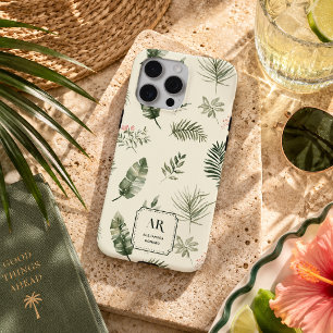 Personalisiertes tropisches botanisches Monogramm Case-Mate iPhone Hülle