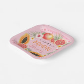 Personalisiertes tropisches Brautparty Pappteller (Gewinkelt)