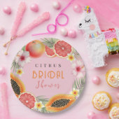 Personalisiertes tropisches Brautparty Pappteller (Party)