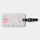 Personalisiertes tropisches Flamingo Gepäckanhänger (Vorderseite horizontal)
