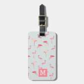 Personalisiertes tropisches Flamingo Gepäckanhänger (Vorderseite vertikal)